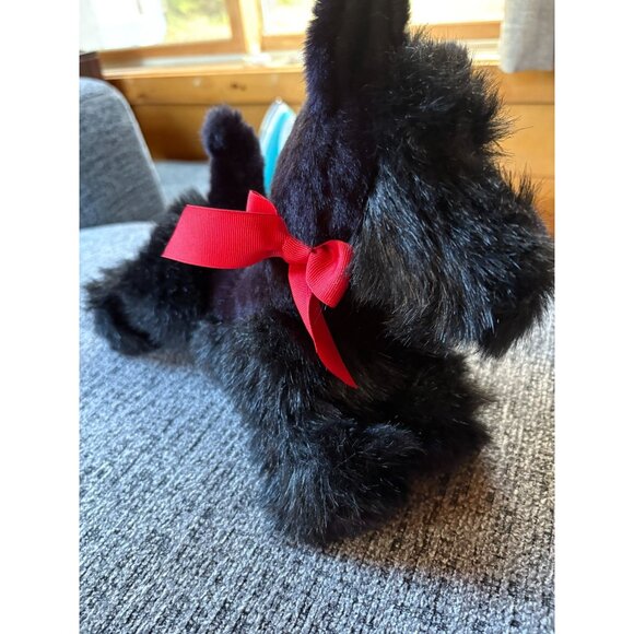 Douglas Plush Black Scottie Dog With Red Bow - The Cuddle Toy 18 Months & Up - Picture 1 of 9